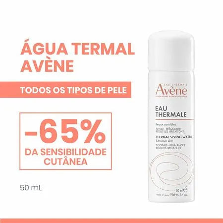 Kit Gel de Limpeza Facial Avènev + Protetor Solar Clareador Avène Mat Perfect FPS 70 +Eau Thermale Avène Água Termal - Imagem 8