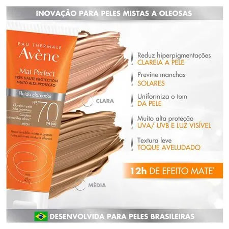 Kit Avène Cleanance 2 Unidades + Protetor Solar Clareador Mat Perfect FPS70 2 unidades - Imagem 3