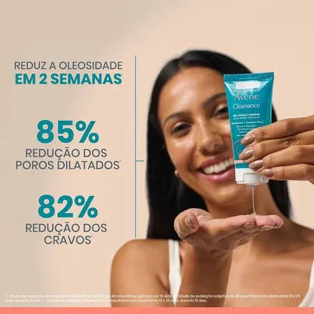 Kit Gel de Limpeza Facial Avènev + Protetor Solar Clareador Avène Mat Perfect FPS 70 +Eau Thermale Avène Água Termal - Imagem 3