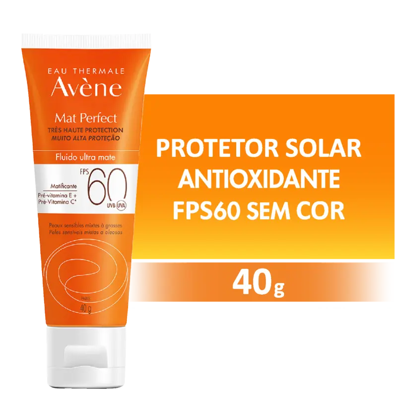 Proteção solar – Pele sensível Mat Perfect Fluido FPS 60 sem cor - Imagem 3